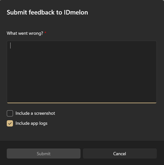 Feedback button