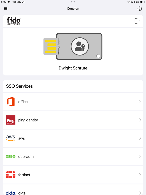 Signed in, with the user&rsquo;s name and shortcut tiles