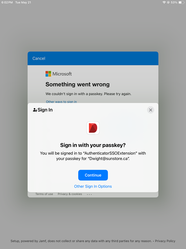 Approving with a passkey