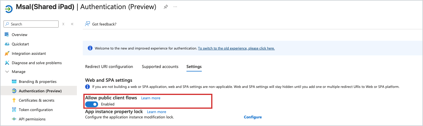 Allow public client flows set to Enabled