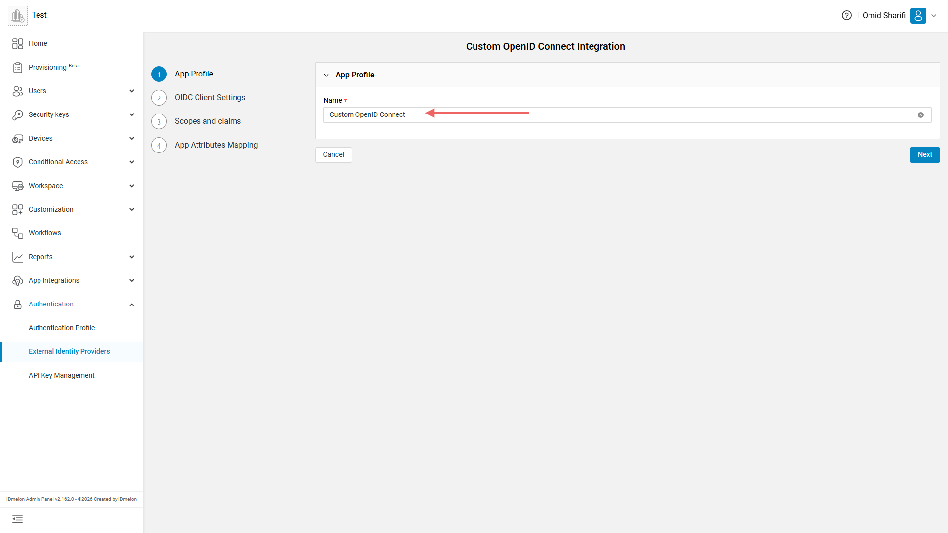 Custom OIDC IDmelon 4