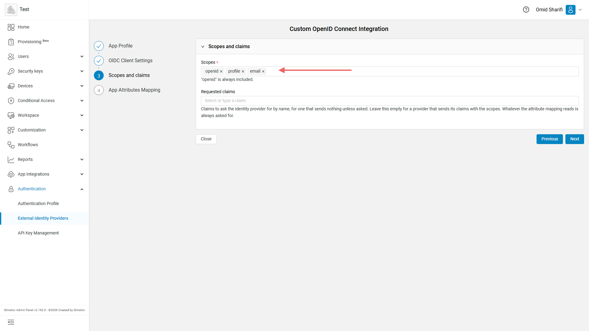 Custom OIDC IDmelon 6