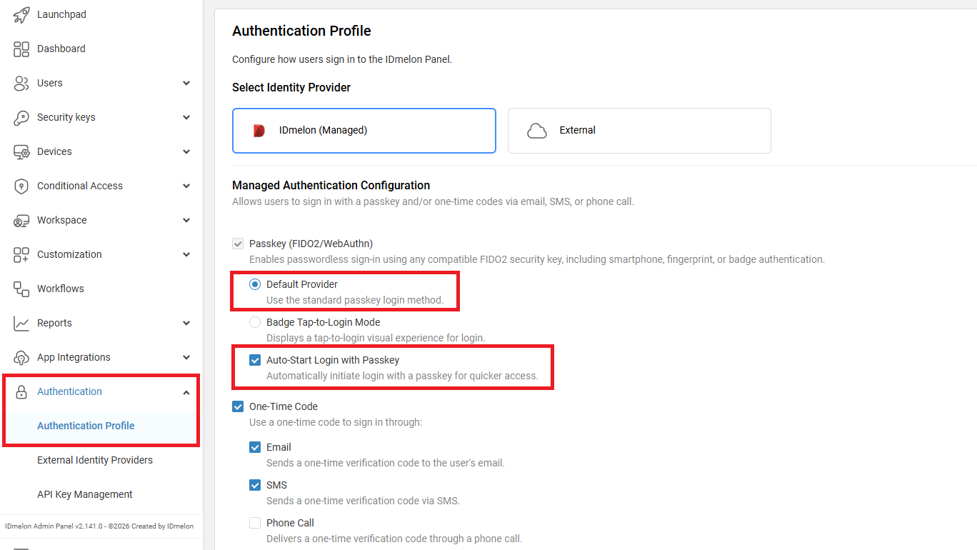 Enabling Tap-to-Login Mode