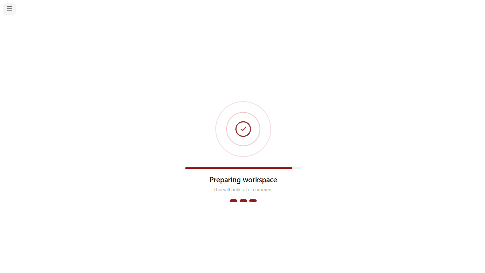 Loading Screen - Preparing Workspace