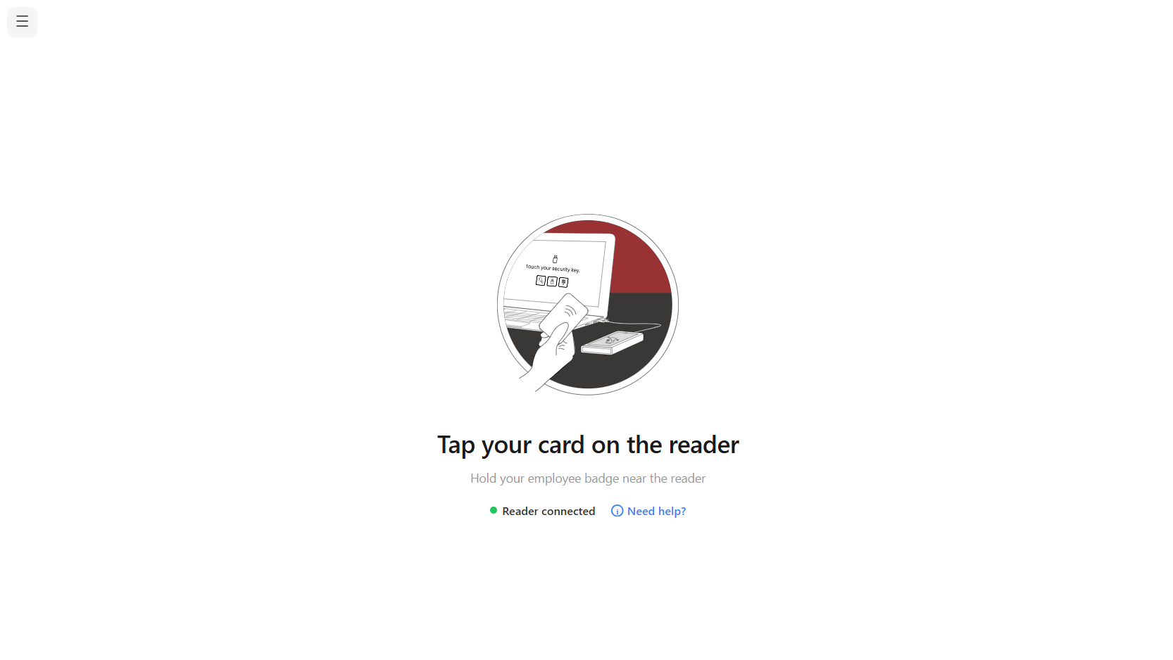 Tap Card Screen