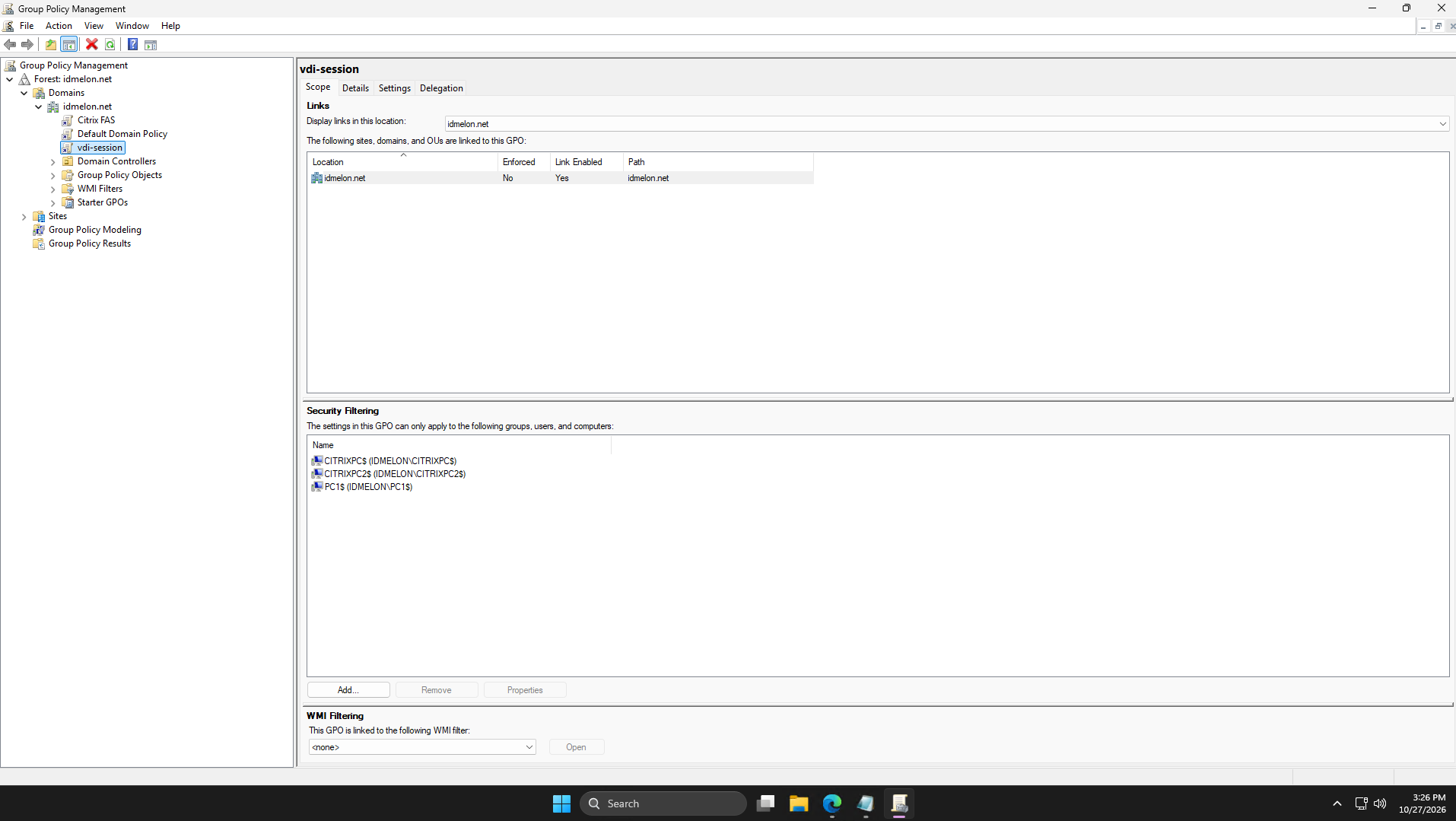 GPO Security Filtering