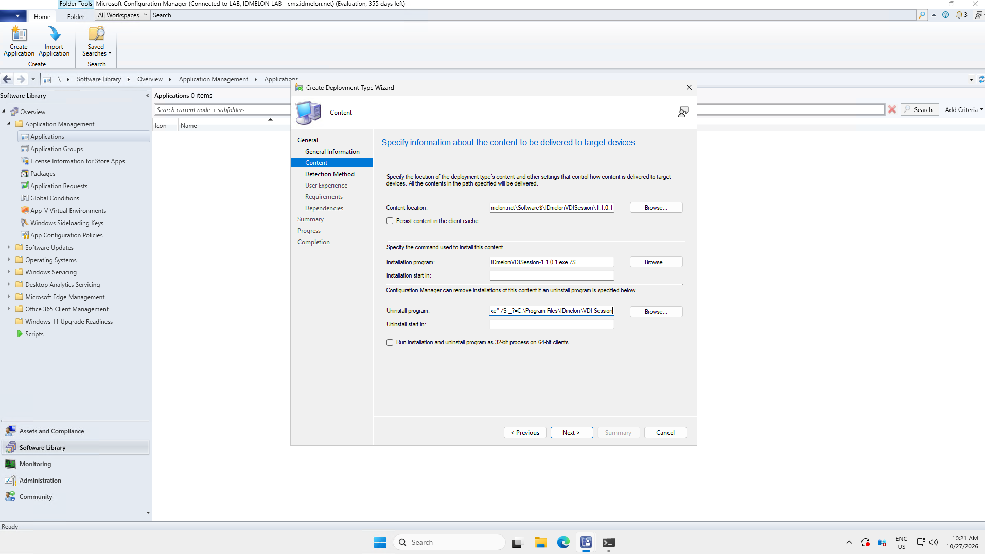Create Deployment Type
