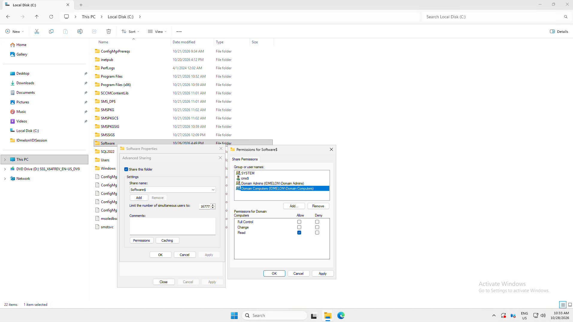 Share permissions