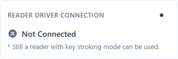 Reader driver connection in WebLogin&rsquo;s popup, not connected