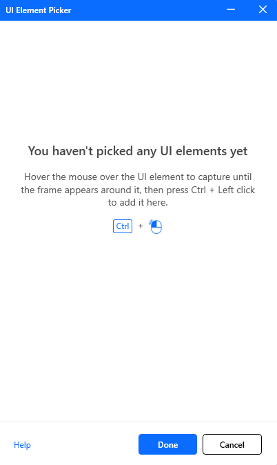 UI element picker