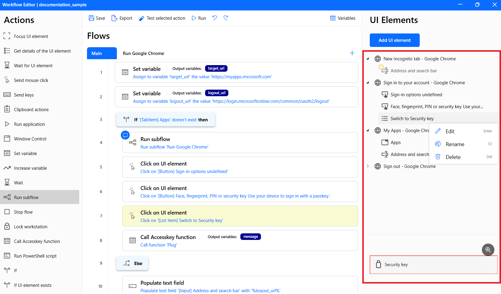 UI element Tree View