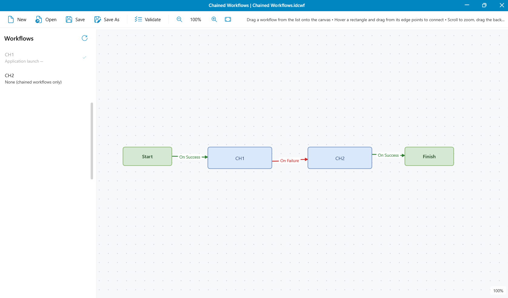 Chained Workflows Designer