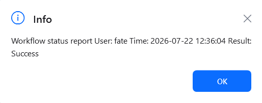 Display message action