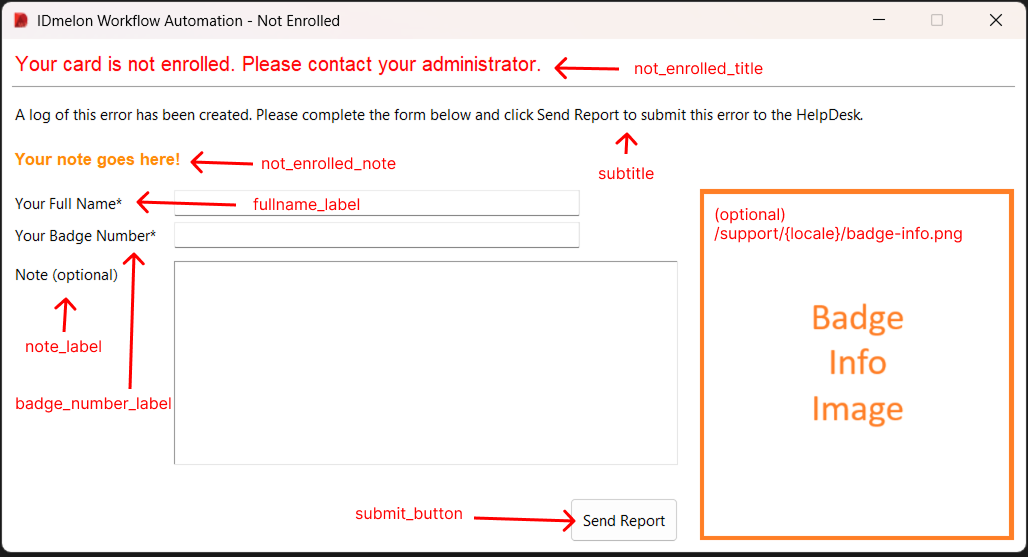 Report issue not enrolled