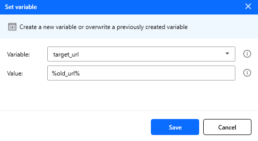 Set variable action - 2