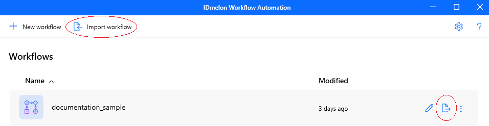 Workflow Exportation
